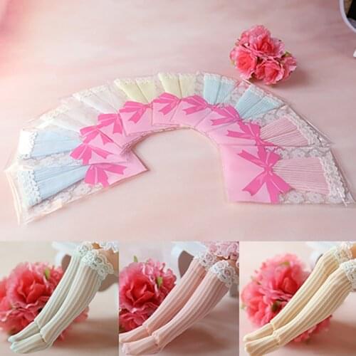 1 Pair Dolls Lovely Lace Color Stocks for Blyth, Azone, Licca, Momoko, Barbies 1/6 Doll Socks Clothes Accessories Girl Toy