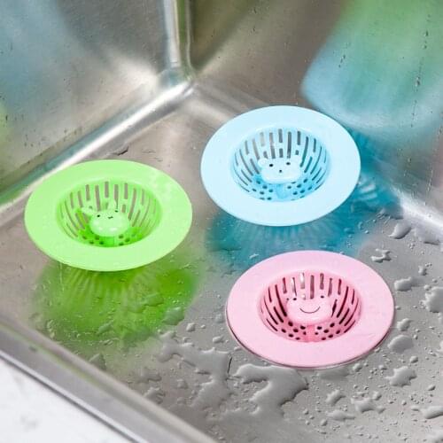 1PC Drain Hole Hair Extension Device Bathroom Kitchen Cartoon Sink Filter Plug Drain Hole Sink Bathroom Filter Plug Tool
