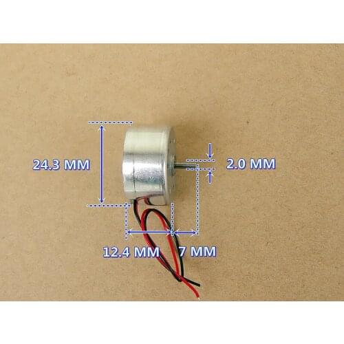10pcs/lot! Brand new 24*12.5mm 300 micro DC motor 3V 5000rpm 5V 9000rpm low noise large torque motor