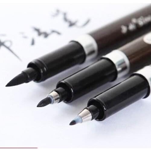 3pcs/Lot Chinese Calligraphy Brush Pen for Signature Drawing Art Supplies Stationery School Supply Papelaria Caligrafia 6867
