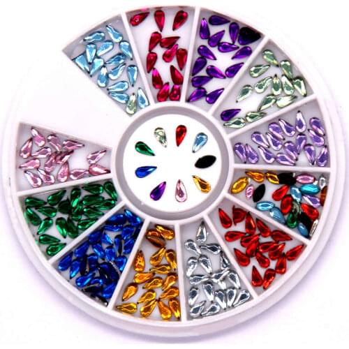 4@# Colorful Slice Glitter Rhinestones Hot Fix Crystal Ab Non Flatback Strass Sewing Fabric Garment Rhinestone Nail Art Stone