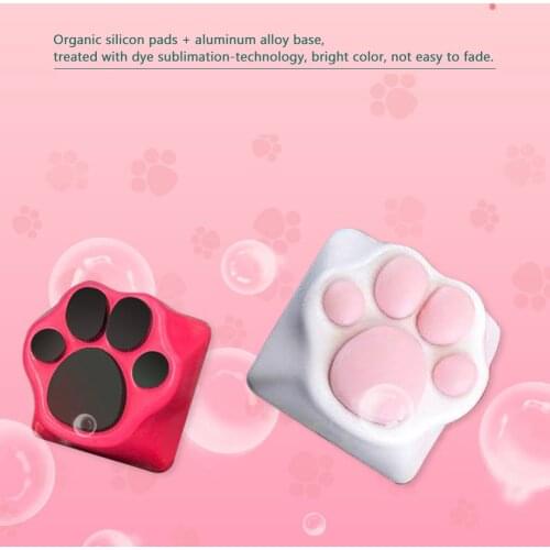 ABS Silicone Kitty Paw Artisan Cat Paws Pad Keyboard keyCaps for cherry MX Switches Personality Soft Feel Cat keycap