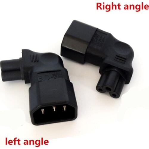IEC 320 C14 male to C5 micky vertical Right angle Power adapter AC PLUG CONVERTER ,2pcs
