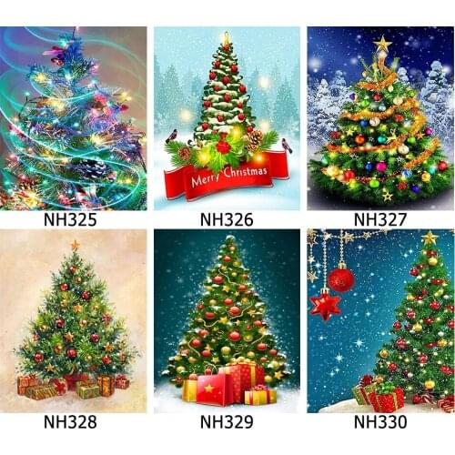 Christmas Tree DIY 5D Diamond Painting Full Round Drill Diamond Painting Christmas Home Decoration Gift Hanging Painting 30x40cm