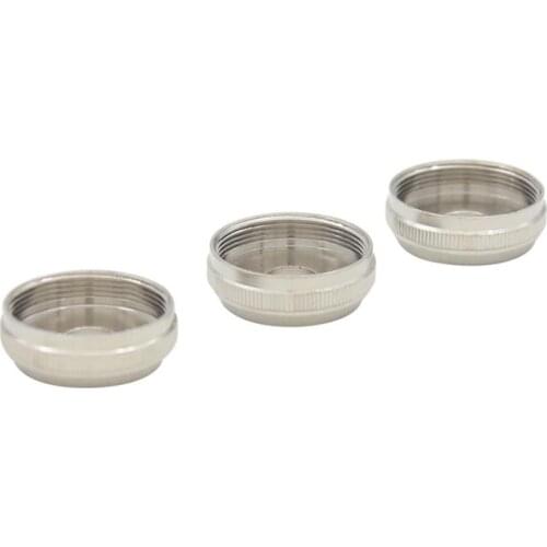 Baoblaze 3PCS Sliver Trumpet Screw Valve Cap For Trumpet Repair Parts