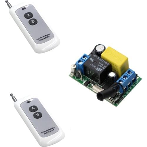 Wireless Remote Control Light Switch 1CH 10A Relay Output Radio 220V Receiver + A/B Button Transmitter Switch 315/433Mhz