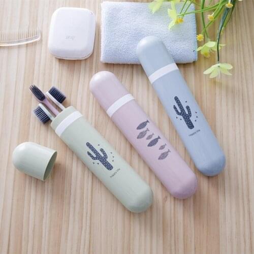 1Pcs Portable Toothbrush Storage Box Cover Holder Outdoor Camping Travel Toothbrush Box Case Cup Home Bathroom Product