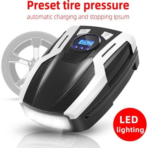 Digital Portable air compressor LED Lighting inflatable pump Car Air Compressor DC 12V 150PSI for Auto Car Motorcycles Bicycles
