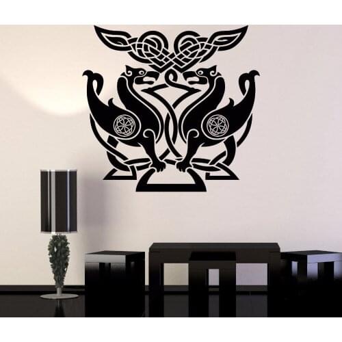 Unicorn Ornament Vinyl Wall Decal Irishman Pattern Irish Style Sticker Home Decor Livingroom Mural Removable Wallpaper Hot LA880