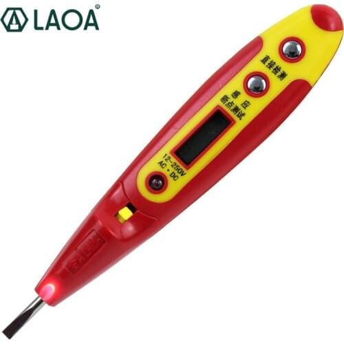 LAOA Electric Digital Indicator Voltage Meter Test Pencil Voltmeter Socket Wall AC DC Power Outlet Detector Sensor Tester Pen