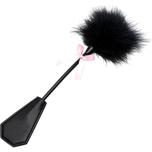 IKOKY Slave Flogger SM Clit Stimulation Horse Whip Leather Spanking Paddle Fetish Sex Whips Sex Toys for Couple Adult Game