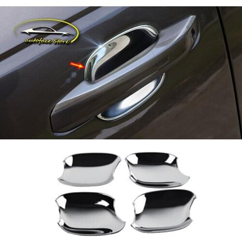 ABS Chrome For Audi A4 b9 2016 2017 Accessories Car Door protector handle Bowl frame Panel Sequins Cover trim