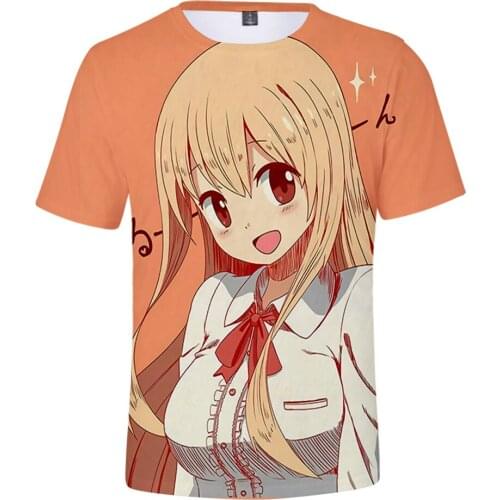 Kawaii Japanese Anime Himouto! Umaru-chan Cosplay T Shirt Doma Umaru Cartoon Printed Tee Boys/Girls Summer T-Shirt Short Sleeves