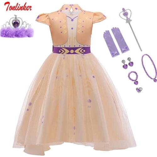 Girls Costume Princess Dress Snow Queen Dressing Up With Cape For Girl Carnival Fancy Party Dress Kids Dresses
