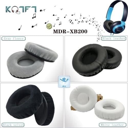 KQTFT flannel 1 Pair of Replacement Ear Pads for Sony MDR-XB200 Headset EarPads Earmuff Cover Cushion Cups