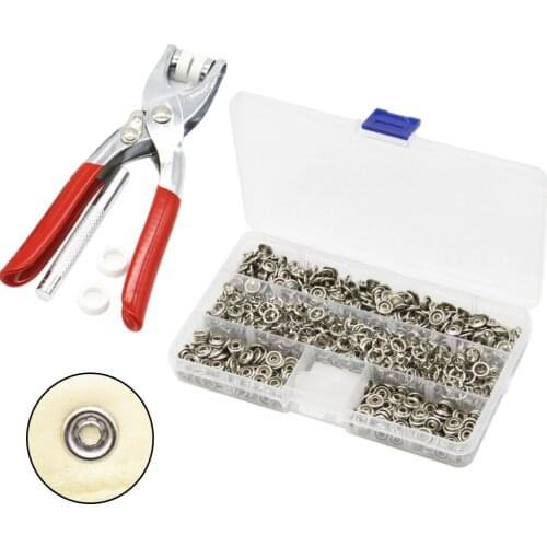 100/200Pcs Metal Snap Buttons Snaps Press Button Copper Fasteners Press Studs Cloth Buckle Snaps With Box