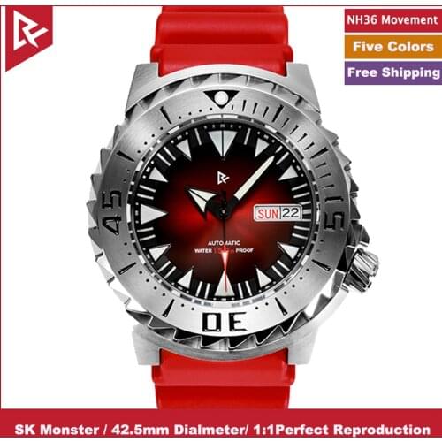 RDUNAE R5 Men Watch Automatic NH36a Sapphire Crystal Black Dial Luminous 150M Water Resistance Mechanical Wristwatch for Men