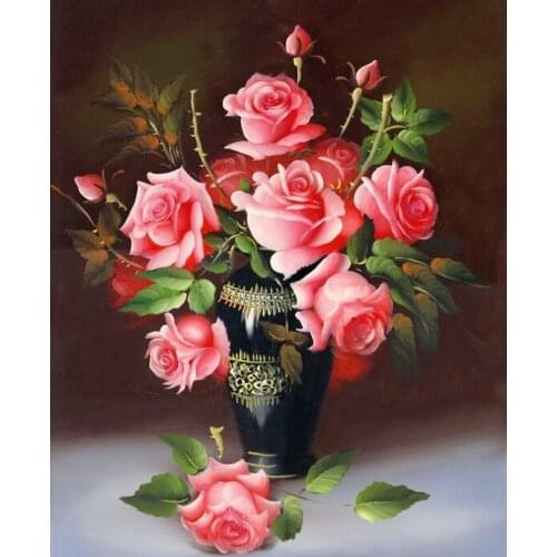 5D DIY diamond painting rose flower kits for embroidery cross stitch flowers with diamond mosaic pictures of rhinestones crafts