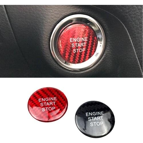 Carbon Fiber Car Engine Start Stop Switch Button Cover Stickers For Honda Accord Civic City CRV Jazz FIT BRV HRV Accessories
