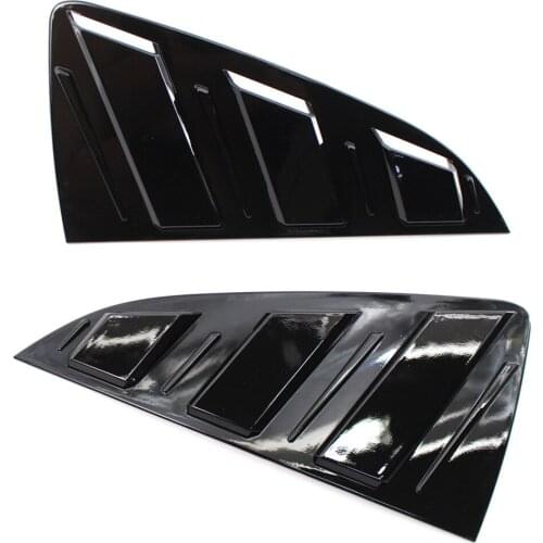 Pair of Black Window Scoop Louver Cover Vent Side Window For 11-14 VW Polo