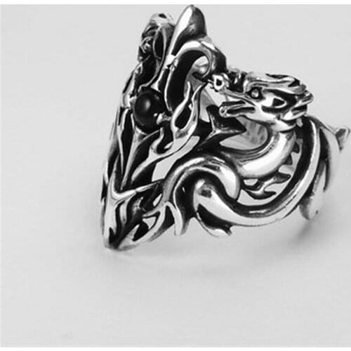 Handmade Dragon Glypth Ring 925 Sterling Silver Style Dragons Model Special Gift for Men & Women Made In Turkey