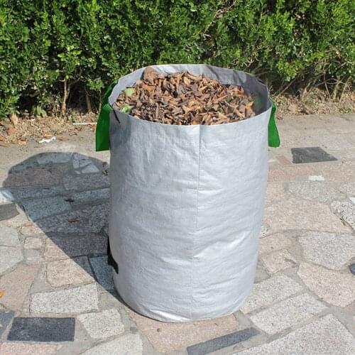 GARDEN Leaf Bags Water Resistant Rubbish bag With Handles Flexible Hoop Durable Reusable Foldable Fabric Eco friendly
