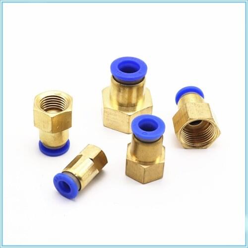 Air Pipe Fitting 10mm 12mm 8mm 6mm Hose Tube 1/8" 3/8" 1/2" BSP 1/4" Female Thread Brass Pneumatic Connector Quick Joint Fitting