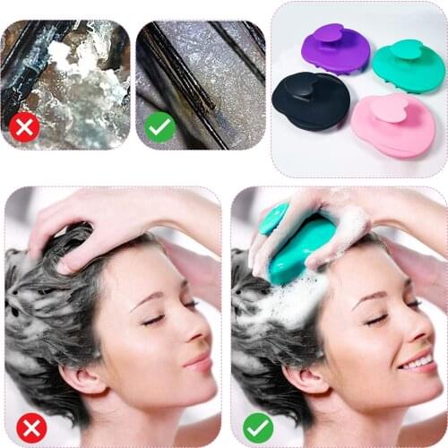 Silicone Head Body Scalp Massage Brush Shampoo Brush Soft Bristles Hair Washing Comb Shower Brush Bath SPA Massage Brush Hair