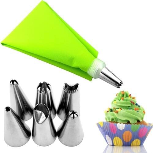 Multiple Russian Icing Piping Tips Silicone Icing Piping Cream Pastry Bag Stainless Steel Nozzle Set DIY Cake зубочистки