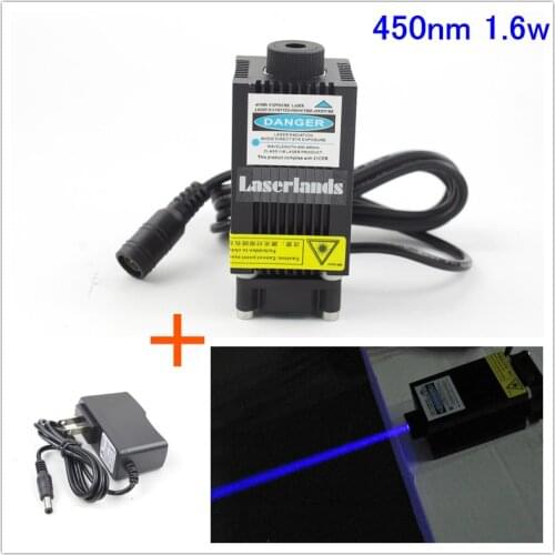 33*55mm 450nm 1.6W Blue Laser Diode Module for CNC Engraving Cutting with 1.6W Osram PLTB450B