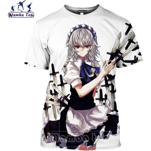 Mamba top Touhou T Shirt 3D Print Hentai Cartoon Short Sleeve Mens T-shirts Hip Hop Women Anime Girl Tshirt Sexy Bikini Men Tee