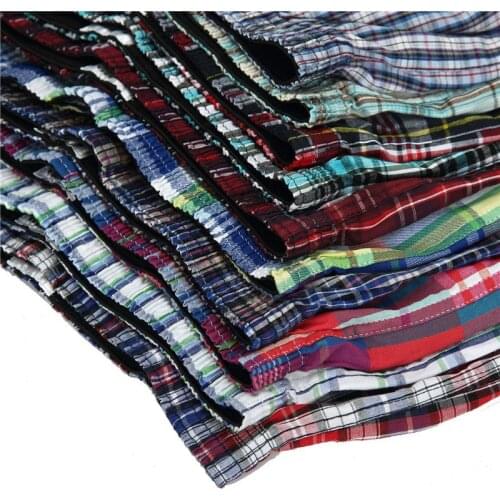 High Quality Brand 3-Pack Mens Boxer Shorts Woven Cotton 100% Classic Plaid Combed Male Underpant Loose Breathable Oversize