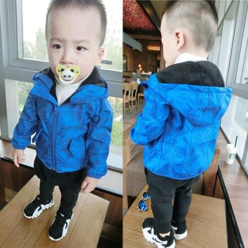 Children Outerwear 1-7Years Baby Boys Coat Autumn Korean Version Hooded Fleece Warm Jacket For Kids Windbreaker Clothes Tops