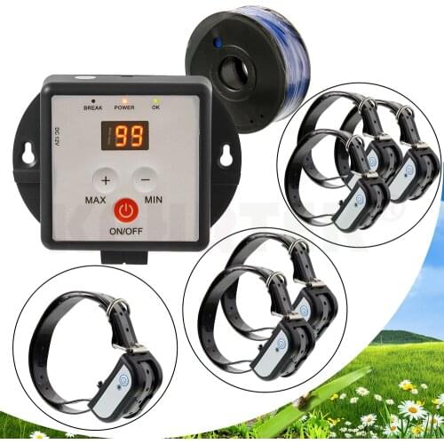 X881B Electronic Dog Fence System With 200m Bold Wire Radio Fence Waterproof Rechargeable Training Collar 15-28nf