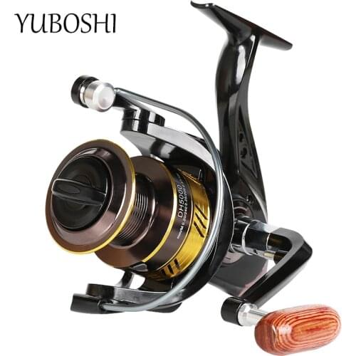 YUBOSHI Brand DH1000-7000 Fishing Reel All Metal Spool Spinning Reel 5-10KG Max Drag Wood Handle Fishing Tackles