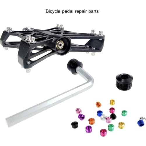 1 pair Colorful Bicycle Pedal Cover Bike Pedal Repair Parts Aluminum Alloy CNC Dust-proof Cycling Bearing Pedal Cover Parts 4g