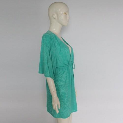 2XL-7XL Rayon Tunic Beachwear Cover Ups Women US Style Popular Bikini Swimsuit Plus Sizes Female Beach Dress Drop Shipping