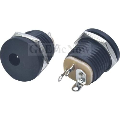 50 pcs DC 3.5x1.35mm center pin with screw nut socket female power connector