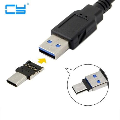 50pcs/lot) Ultra Mini Type-C USB type c USB-C to USB 2.0 OTG Adapter Connector for Tablet & USB Cable & Flash U Disk