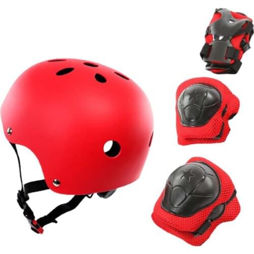 7Pcs/Set Childrens Balance Bike Scooter Riding Protective Gear Adjustable Climbing Skiing Helmet Knee Elbow Pads Wrist Guards