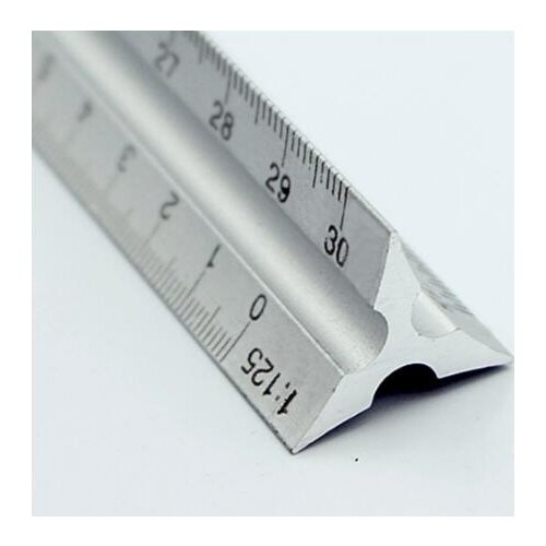 20pcs/lot 30cm Aluminium Metal Triangle Scale Architect Engineer Technical Rulers Wholesale
