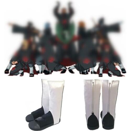 Anime cosplay Naruto Akatsuki cosplay Shoes Black shoes white cover Halloween