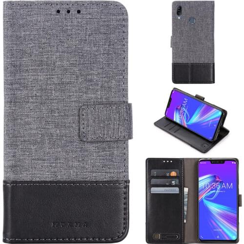 Canvas+pu leather Flip Stand Ultra thin Magnetic wallet case cover For ASUS Zenfone ZB501KL ZS571KL ZS620KL ZB500KL ZC551KL