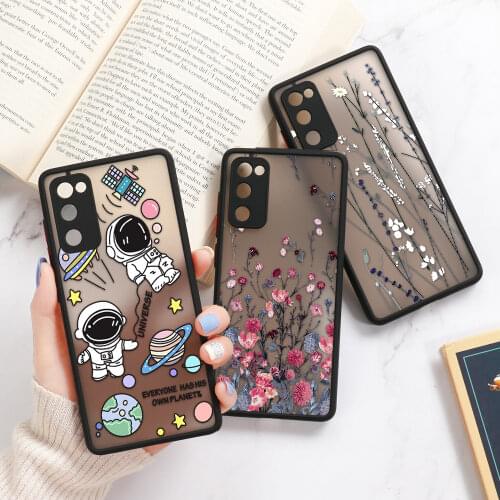 Cartoon Astronaut Case For Samsung S21 Ultra S20 FE S8 S9 S10 Plus S10E Case Hard Funda Samsung Note 8 9 10 Plus 20 Ultra Covers
