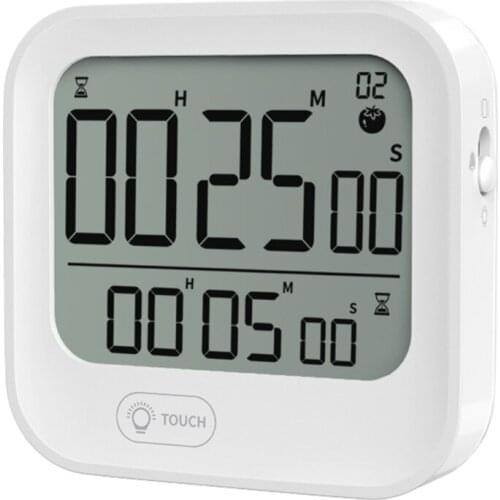 Digital Kitchen Timer with Dual Countdown Stop Watches Timer/Magnetic Timer Clock w/ Adjustable Loud Alarm & Backlight