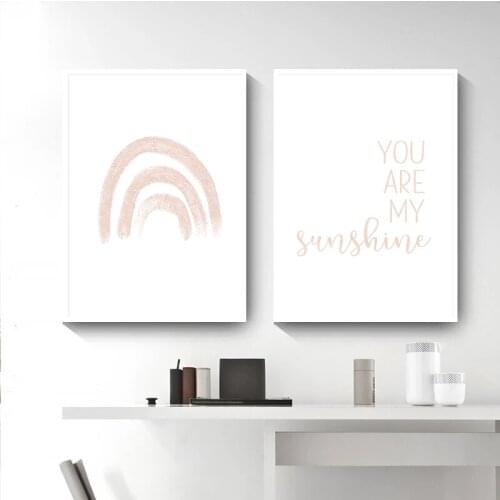 Clouds love Posters Prints Nursery Wall Art Bedroom Picture Animal Canvas Painting Nordic Kid Baby Girl Room Decor