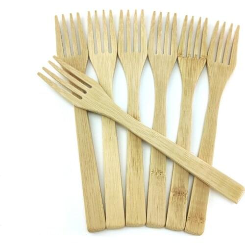 Wooden Fork Bamboo Kitchen Cooking Portable Reusable High Quality Utensil Soup-Teaspoon Tableware For Kitchen