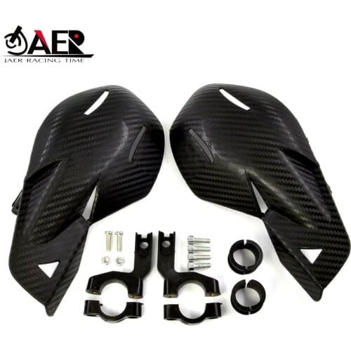 JAER Motorcycle Small Hand Guard Handguard Shield with Carbon fiber for Moto Dirt Bike ATVS Protective Gear 22mm Handbar