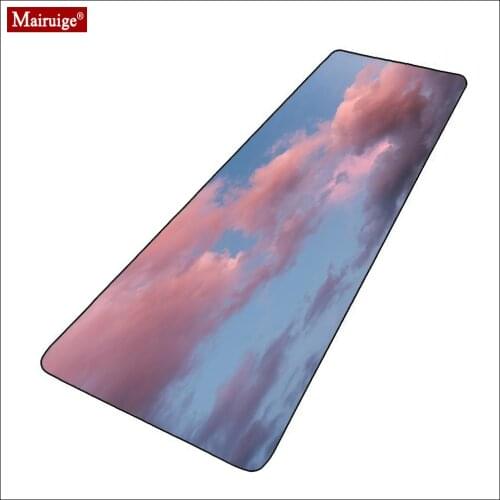 Sky Texture Clouds Mouse Pad 90x40/80X30CM Pink Blue Cute Kawaii DIY Custom Keyboard Pad Game Mat Gaming Mousepad Large