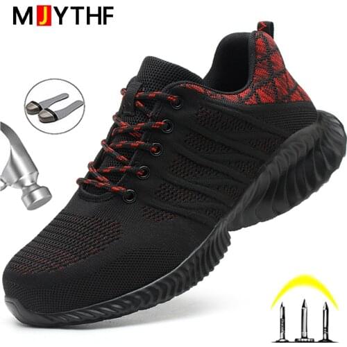 Light Comfort Safety Shoes Work Sneakers Male Shoes Adult Steel Toe Shoes Indestructible Work Shoes Safety Footwear Man Boots